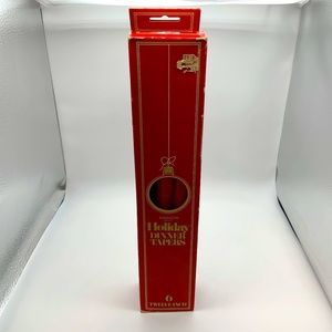 Vintage Paragon Holiday Red Set of 5 Dinner Tapers 12" Candles